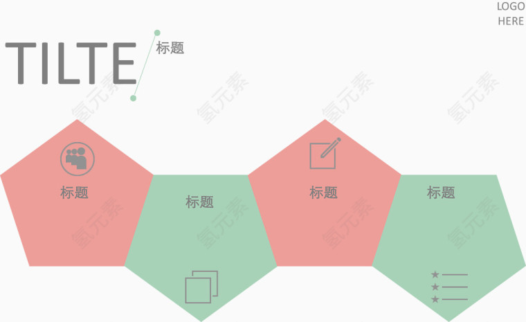 五边形并列关系图