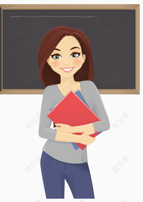 美女老师矢量图