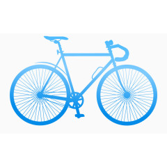 蓝色矢量自行车