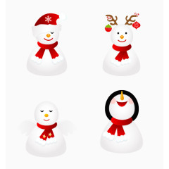 冬季可爱雪人图标