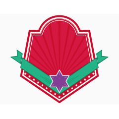 创意矢量标签漫画风格红绿撞色