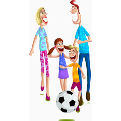 矢量手绘一家人