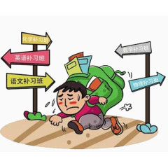 学生的压力手绘漫画