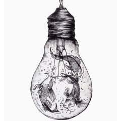 创意素描铅笔画元素