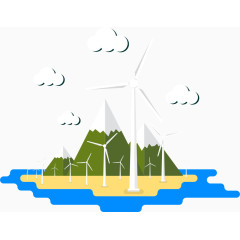 扁平化雪山风景