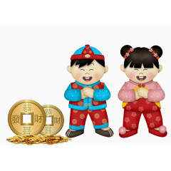 新年人物矢量图