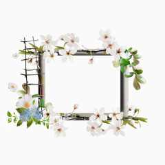 唯美花朵方框