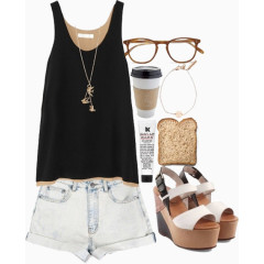 黑色宽松休闲吊带