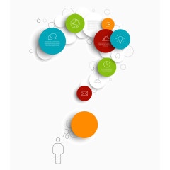 信息分类 分类信息 圆环彩色 商务信息  矢量图 ppt
