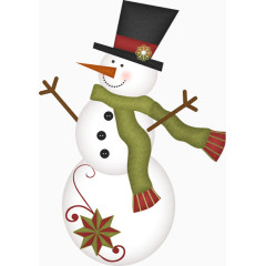 卡通装饰雪人冬天