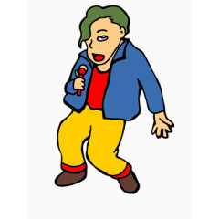 唱歌的害羞男孩