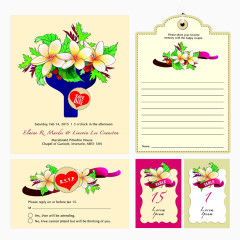 婚庆邀请函矢量