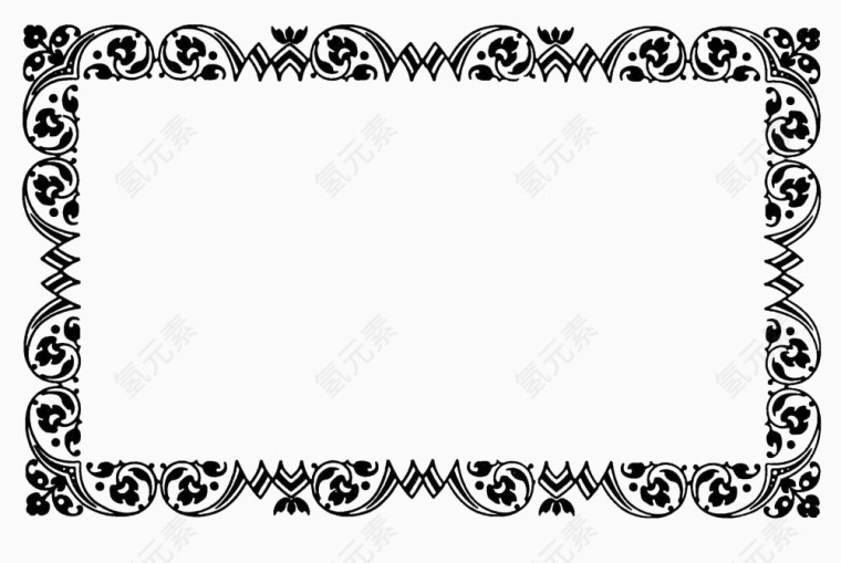黑白边框