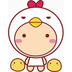 卡通可爱小鸡仔