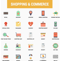 矢量手绘扁平图标合集