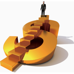 金色货币阶梯元素符号