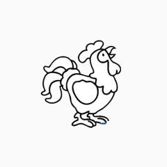 幼儿卡通大公鸡