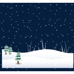 下雪冬天矢量雪域素材