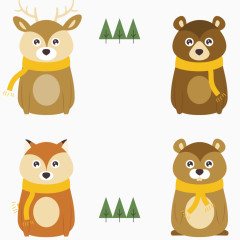 可爱的森林动物