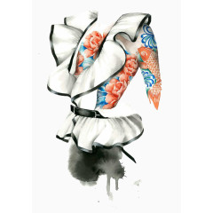 创意时尚服装插画设计稿