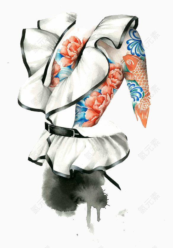 创意时尚服装插画设计稿