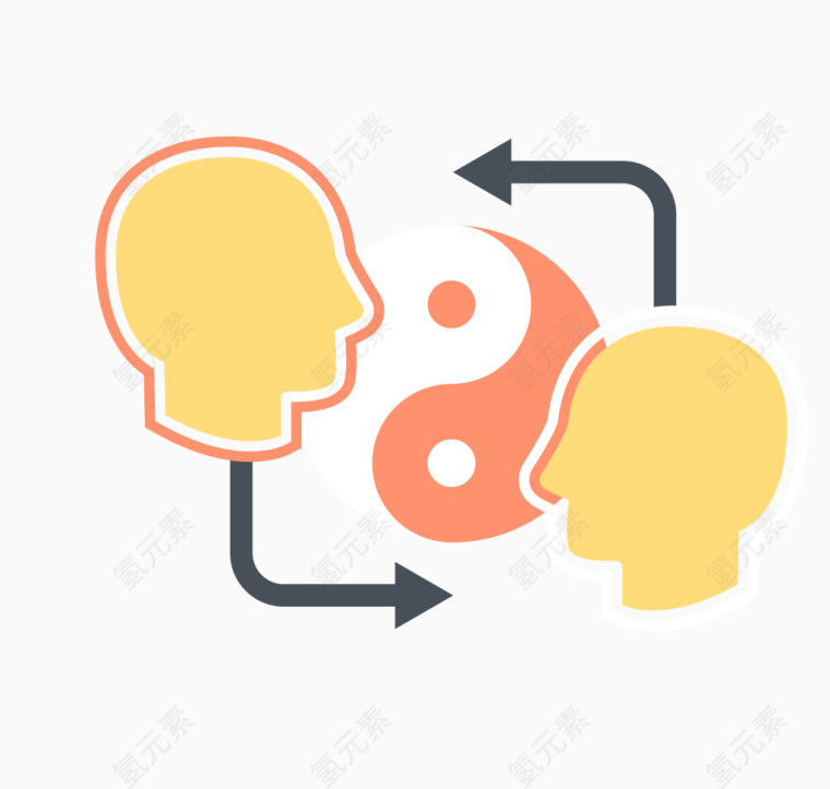 矢量太极交换思考素材