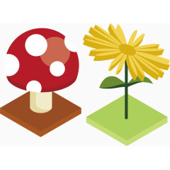 扁平蘑菇小雏菊