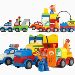 儿童启智玩具乐高车队维修工