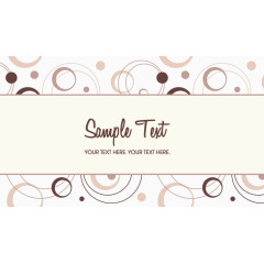 卡通手绘花纹底纹名片圈圈