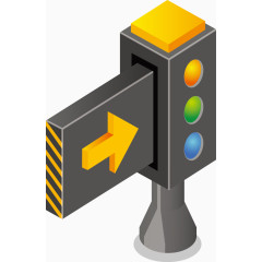 金黄色箭头彩色灯元素