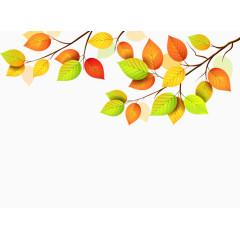 彩色叶子图案素材