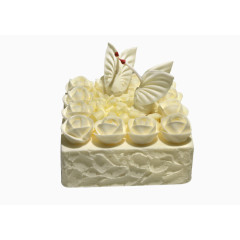 天鹅玫瑰奶油蛋糕