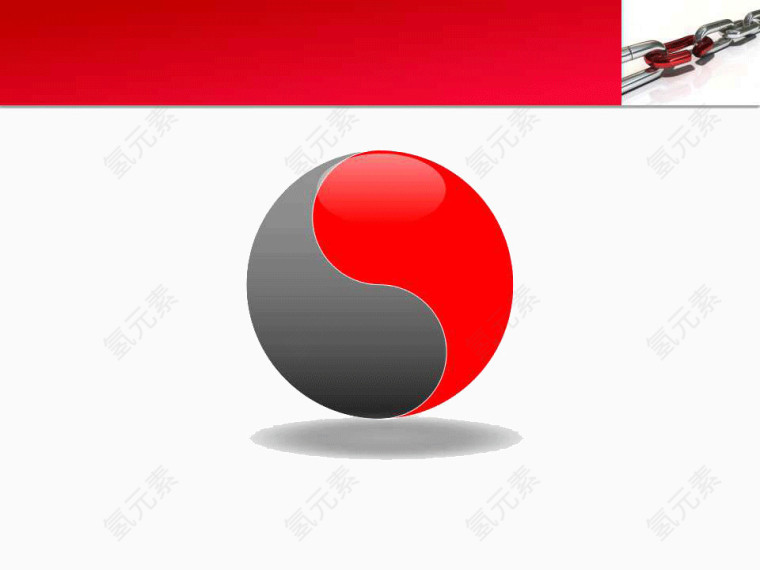 红色锁链系列PPT背景