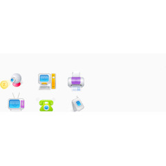 矢量3d电器素材