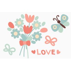 唯美婚礼邀请函素材矢量图