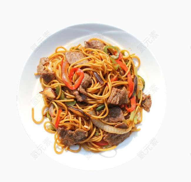 美味黑椒粉牛肉面美食