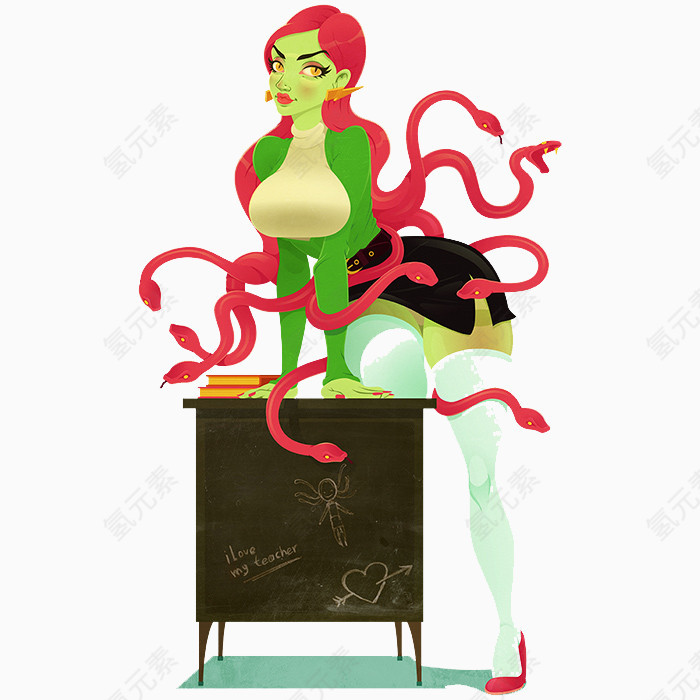 创意性感蛇头教师