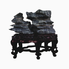 琼楼玉阁灵璧奇石摆件免抠图片