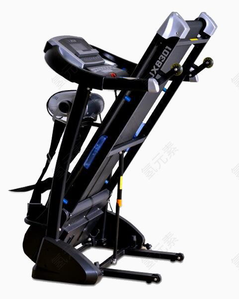 可折叠的黑色跑步机