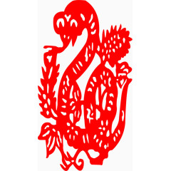 大红色十二生肖剪纸