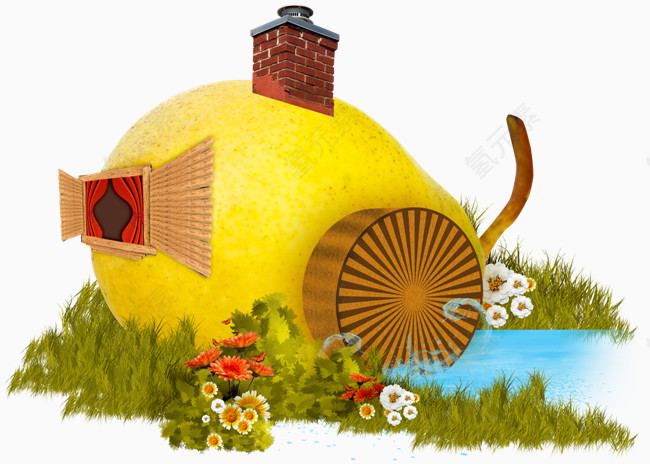 卡通梨小屋