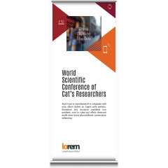 矢量世界科研会议易拉宝模板