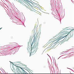 水彩藻类无缝模式，水彩纹理