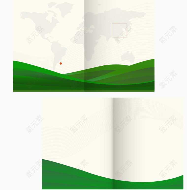 矢量创意画册图案设计素材