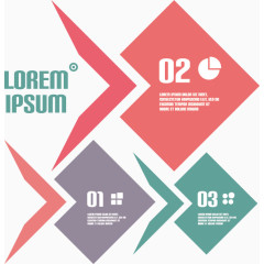 矢量扁平几何分类标签