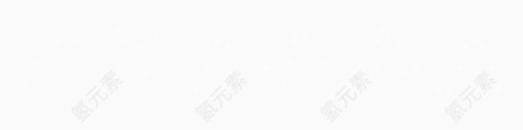白色线条大树免抠素材