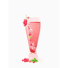 清爽感觉水果夏日饮品矢量素材