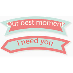 情人节剪贴簿元素矢量素材