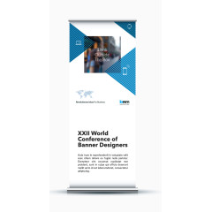 商务几何易拉宝