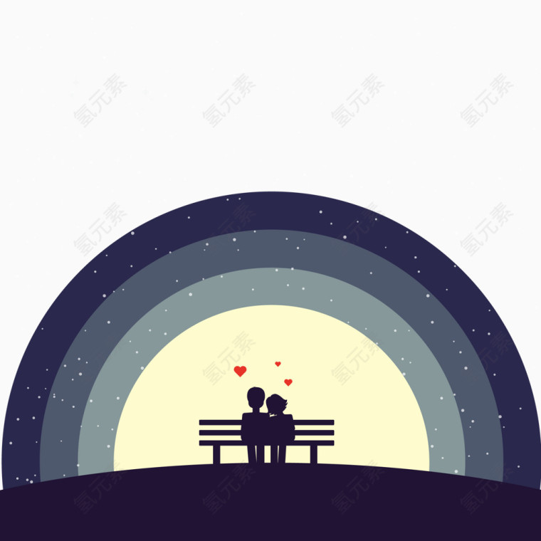 矢量夏天的夜晚